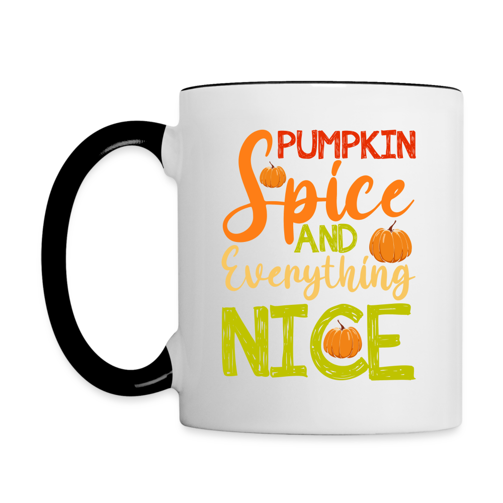 Pumpkin Spice and Everything Nice Coffee Mug - white/black