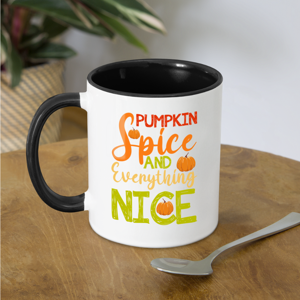 Pumpkin Spice and Everything Nice Coffee Mug - white/black