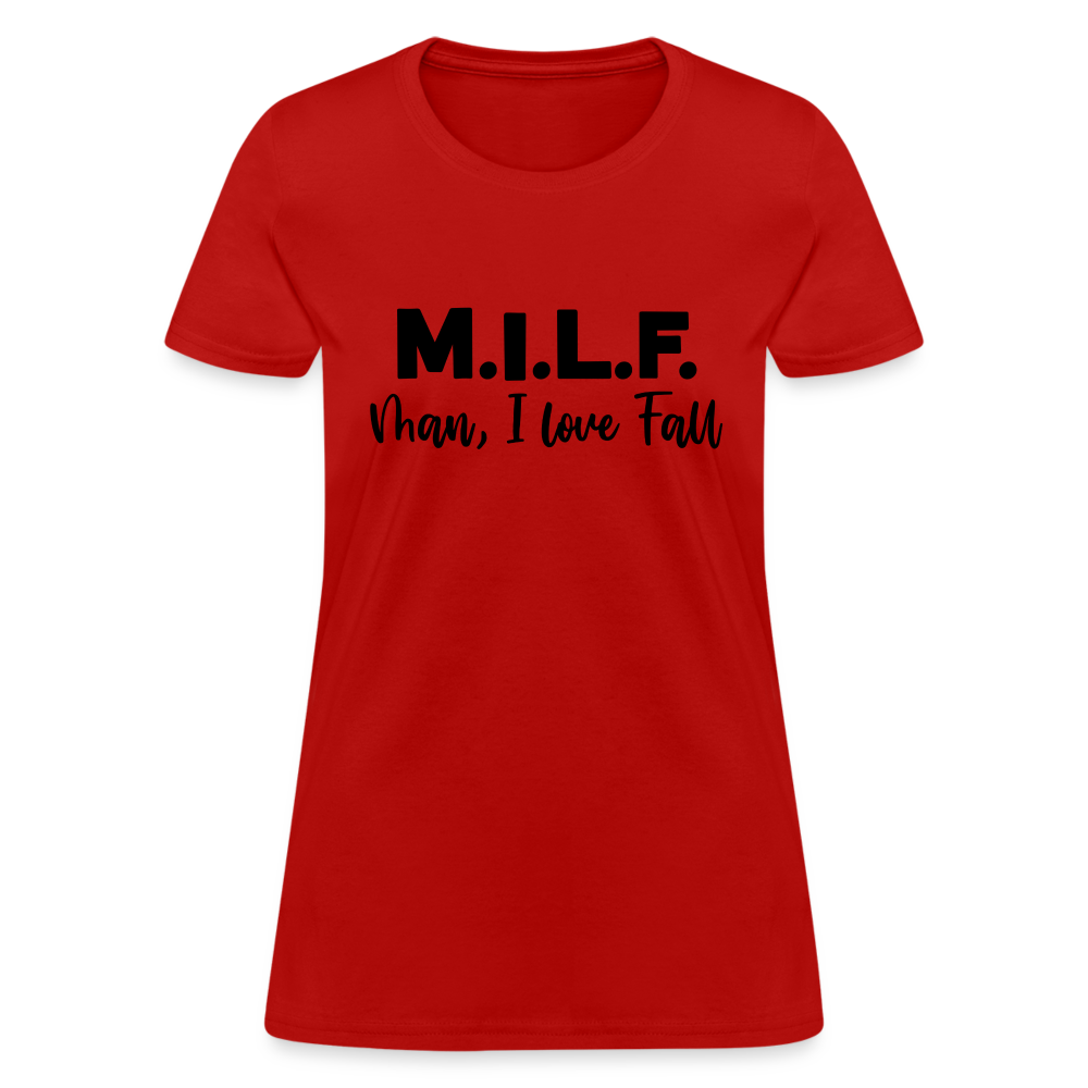 MILF Man I Love Fall Women's T-Shirt - red