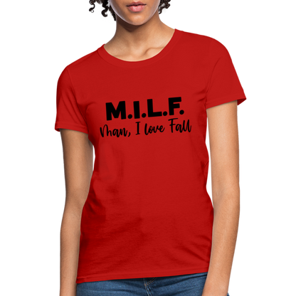 MILF Man I Love Fall Women's T-Shirt - red