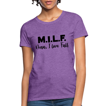 MILF Man I Love Fall Women's T-Shirt - purple heather