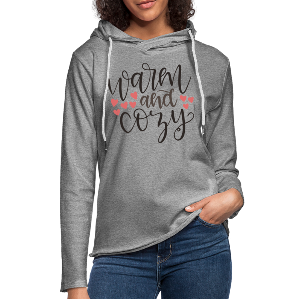 Warm and Cozy Lightweight Terry Hoodie - heather gray