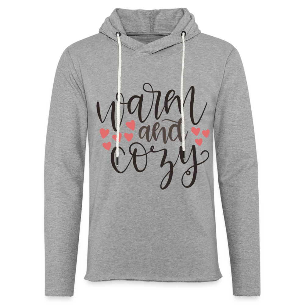 Warm and Cozy Lightweight Terry Hoodie - heather gray