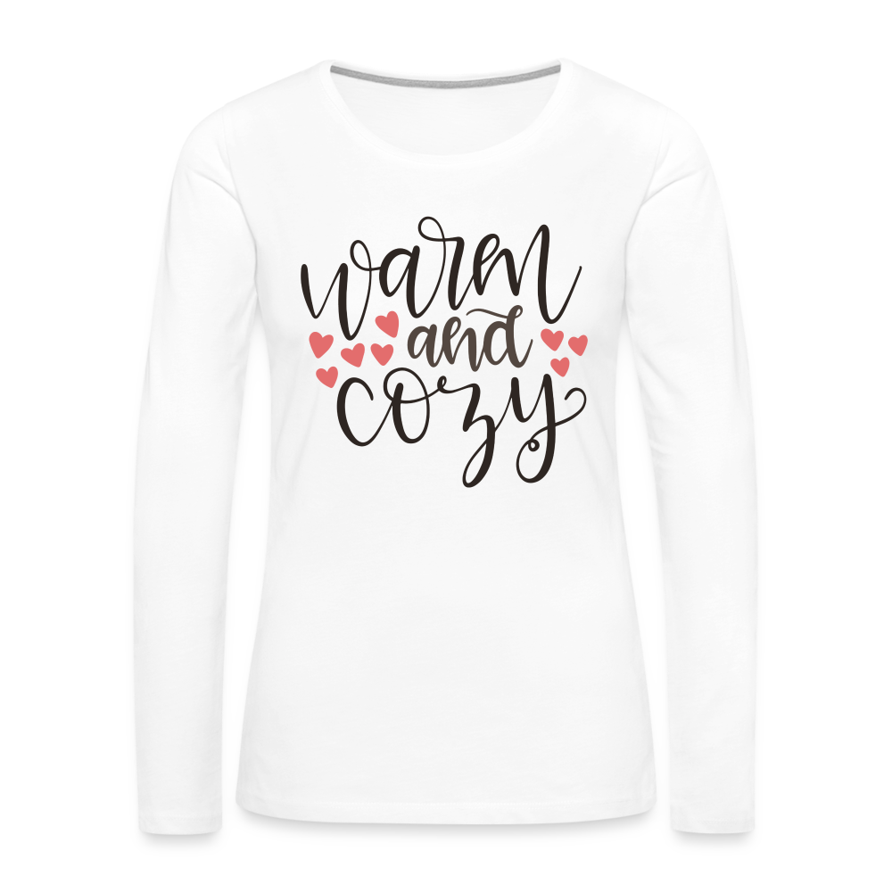 Warm and Cozy Women's Premium Long Sleeve T-Shirt Color: heather gray