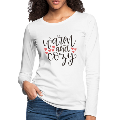 Warm and Cozy Women's Premium Long Sleeve T-Shirt - white