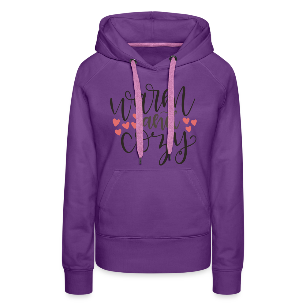 Warm and Cozy Women’s Premium Hoodie - purple 