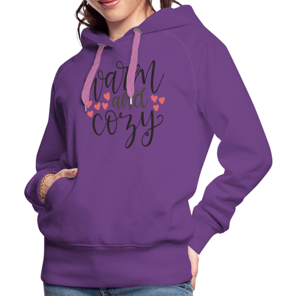 Warm and Cozy Women’s Premium Hoodie - purple 