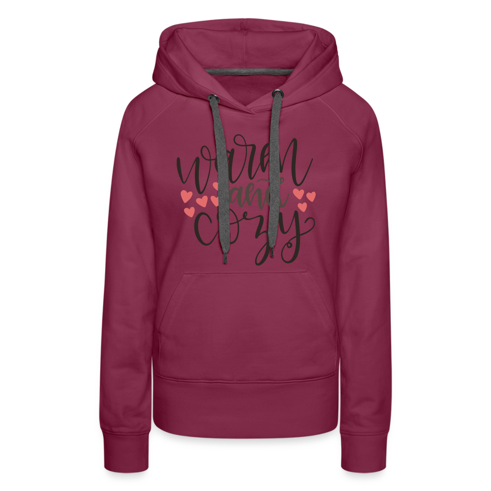 Warm and Cozy Women’s Premium Hoodie - burgundy