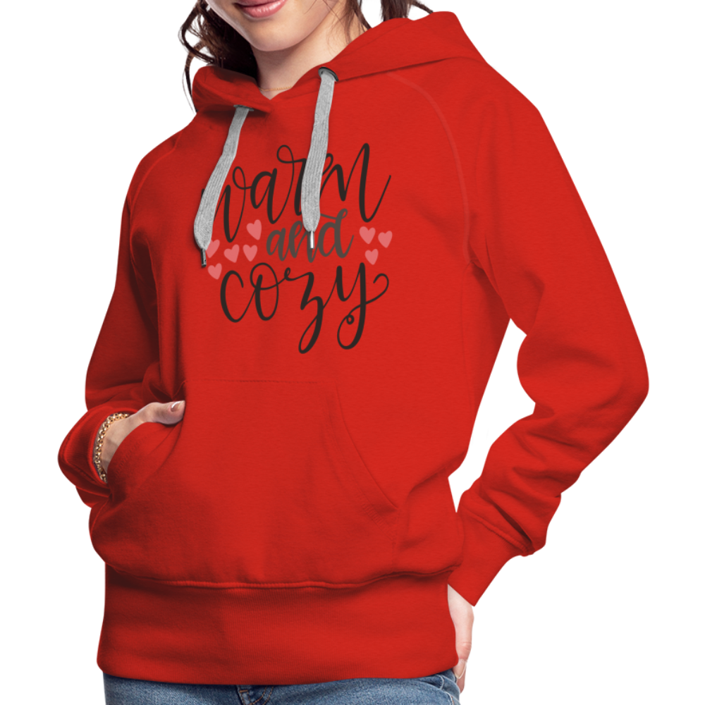 Warm and Cozy Women’s Premium Hoodie - red