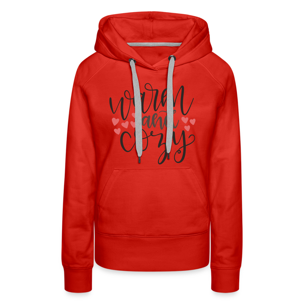 Warm and Cozy Women’s Premium Hoodie - red
