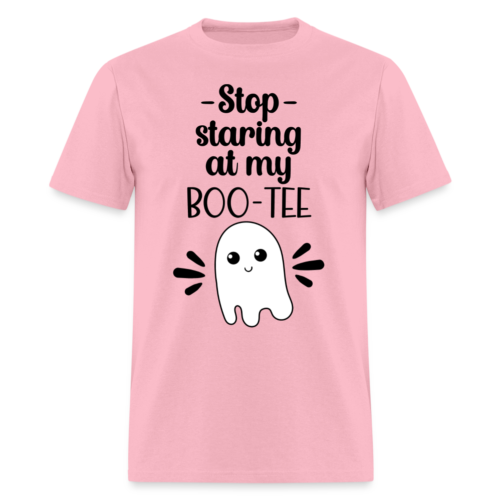 Stop Staring at my Boo-Tee T-Shirt Color: pink
