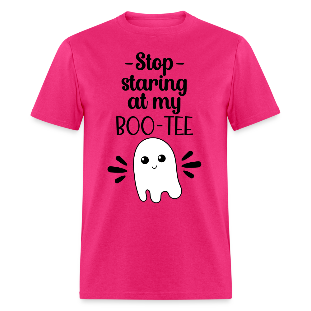 Stop Staring at my Boo-Tee T-Shirt Color: fuchsia
