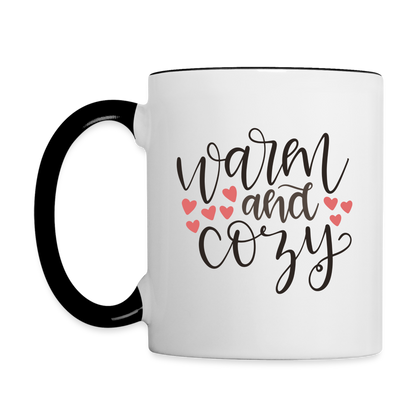 Warm and Cozy Coffee Mug - white/black