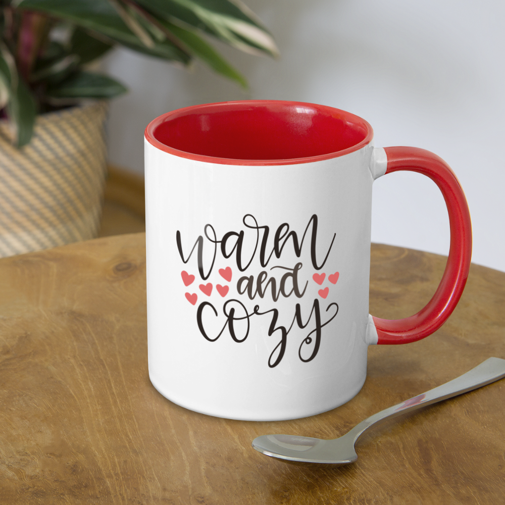 Warm and Cozy Coffee Mug Color: white/black