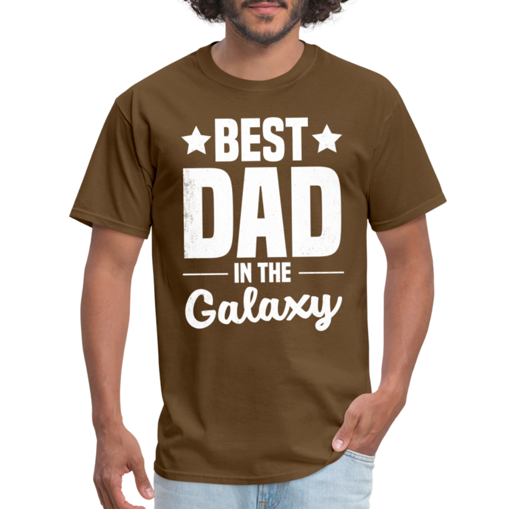 Best Dad in the Galaxy T-Shirt - brown