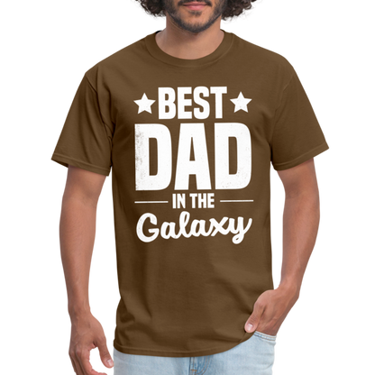 Best Dad in the Galaxy T-Shirt - brown