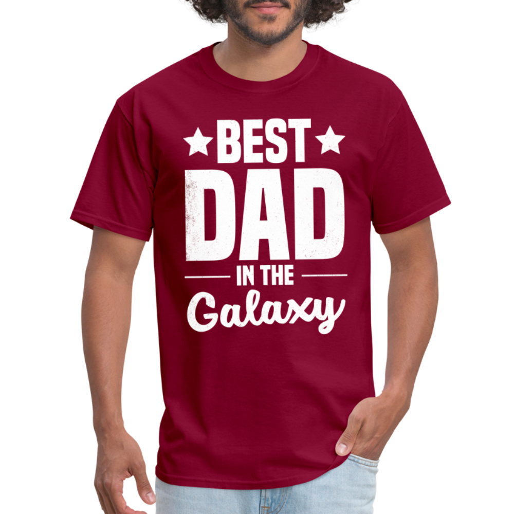 Best Dad in the Galaxy T-Shirt - burgundy