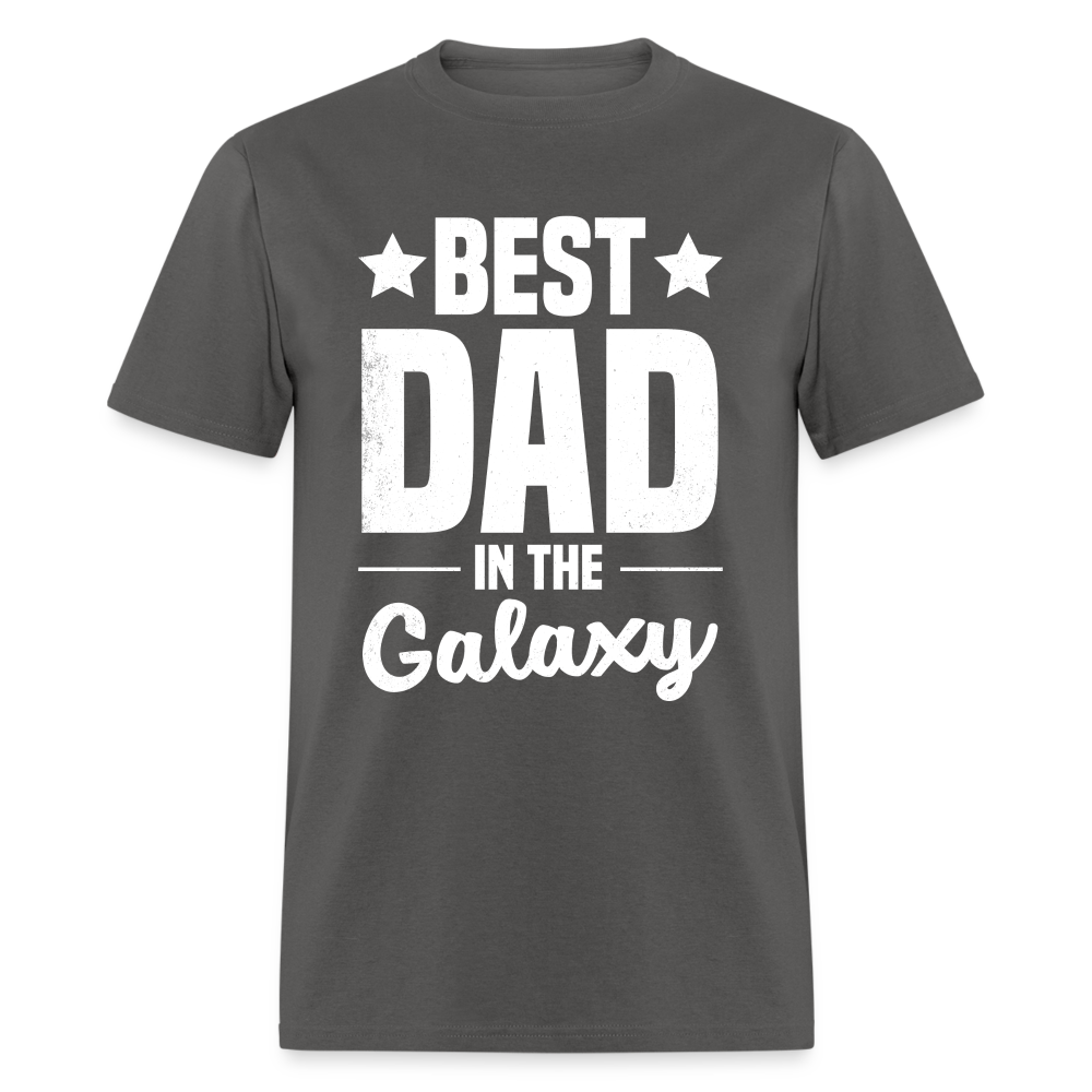 Best Dad in the Galaxy T-Shirt - charcoal