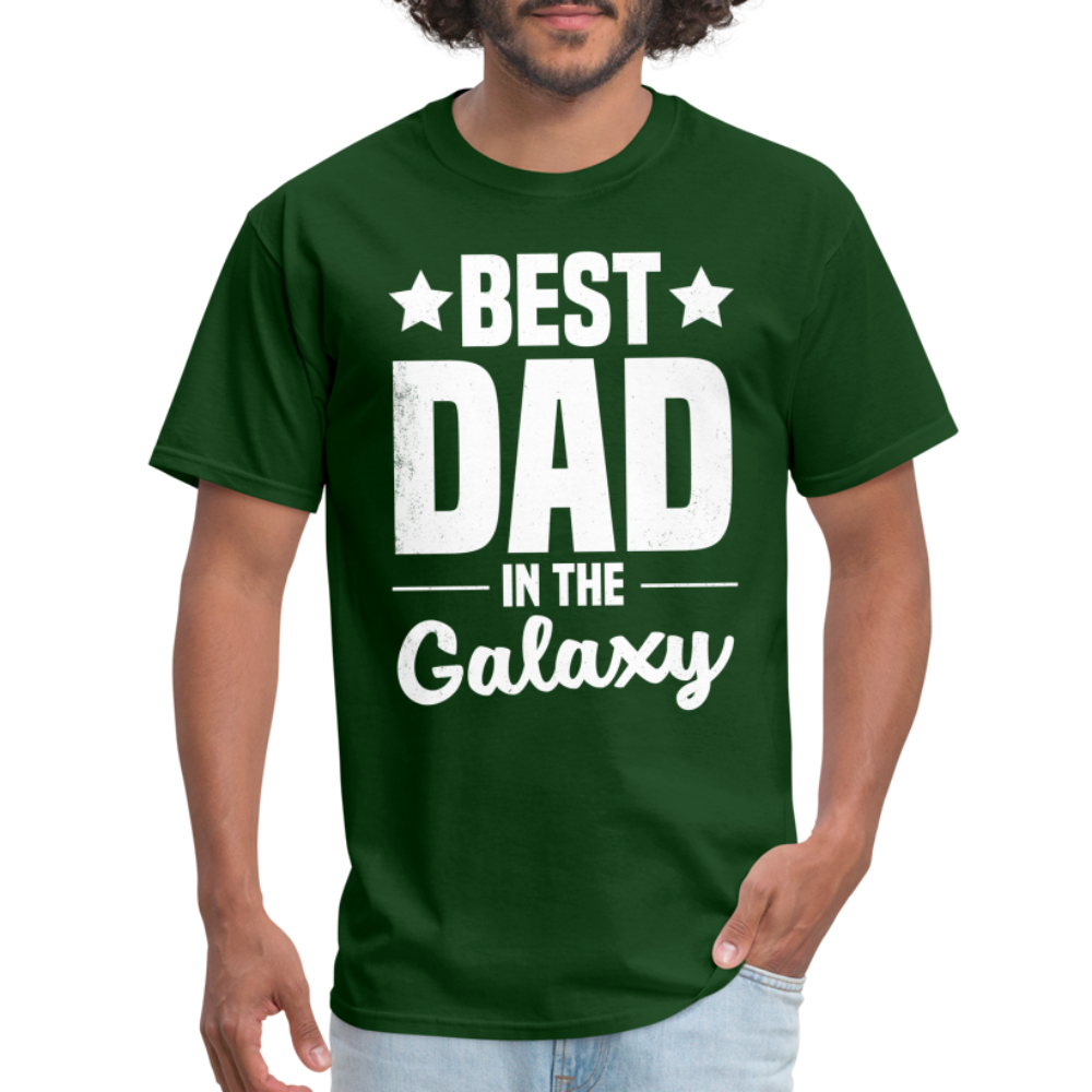 Best Dad in the Galaxy T-Shirt - forest green