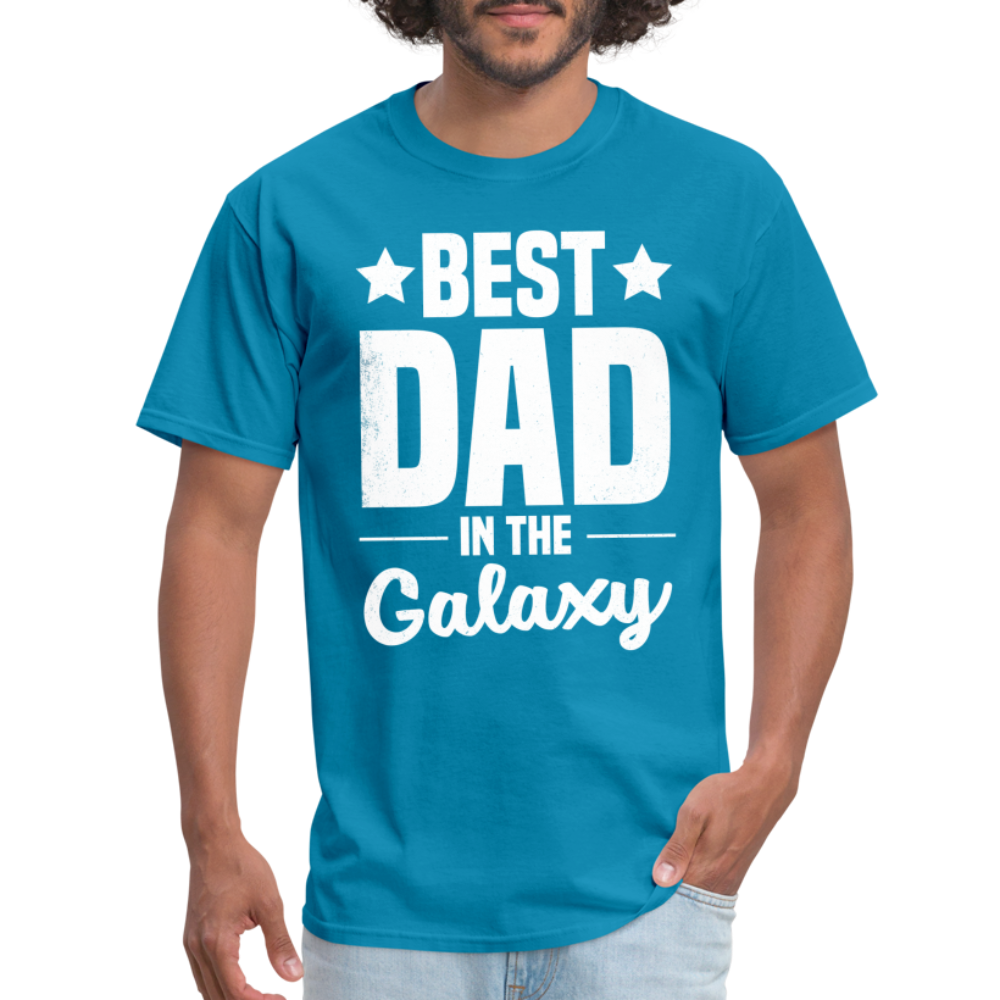 Best Dad in the Galaxy T-Shirt - turquoise
