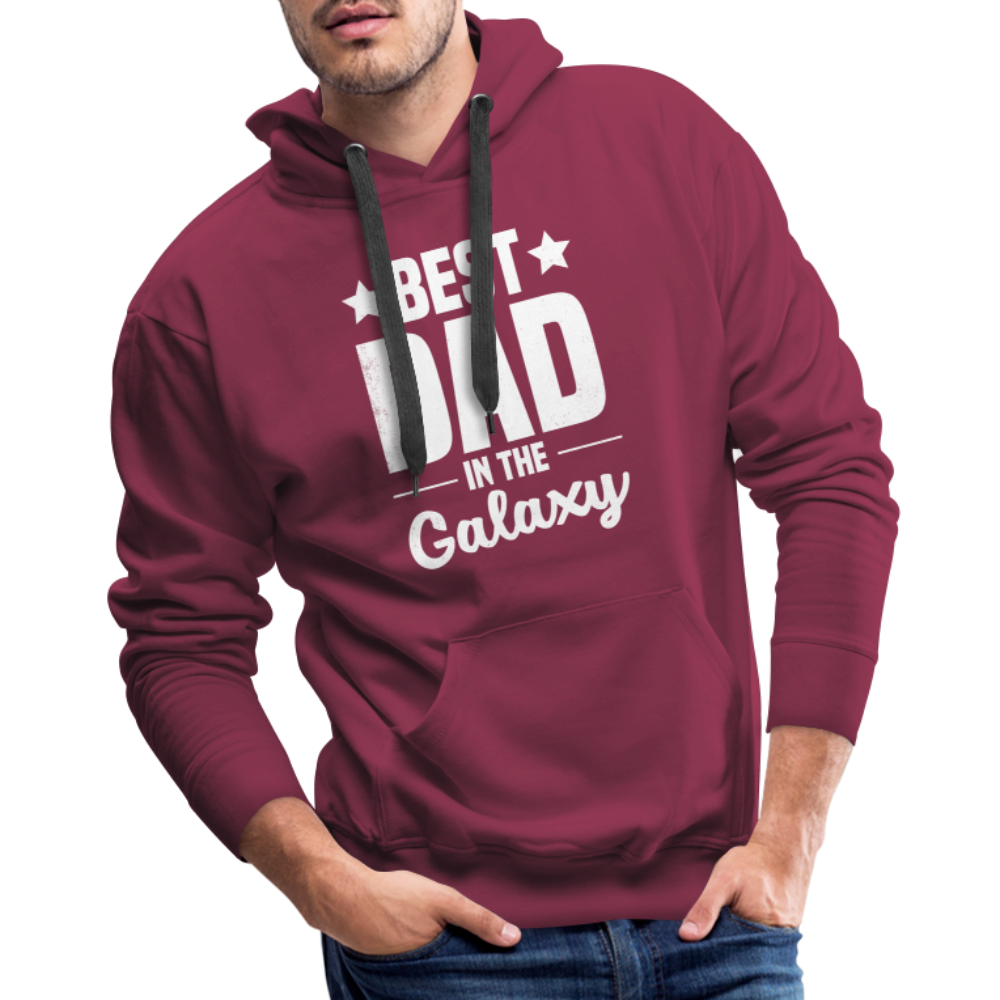 Best Dad in the Galaxy Men’s Premium Hoodie - burgundy