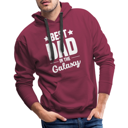 Best Dad in the Galaxy Men’s Premium Hoodie - burgundy