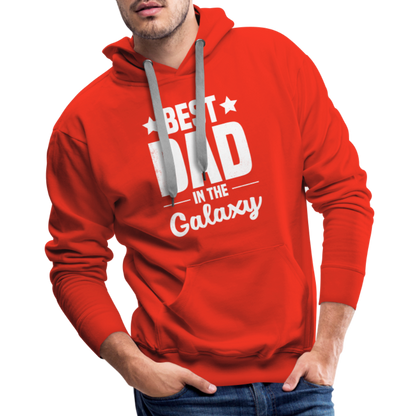 Best Dad in the Galaxy Men’s Premium Hoodie - red