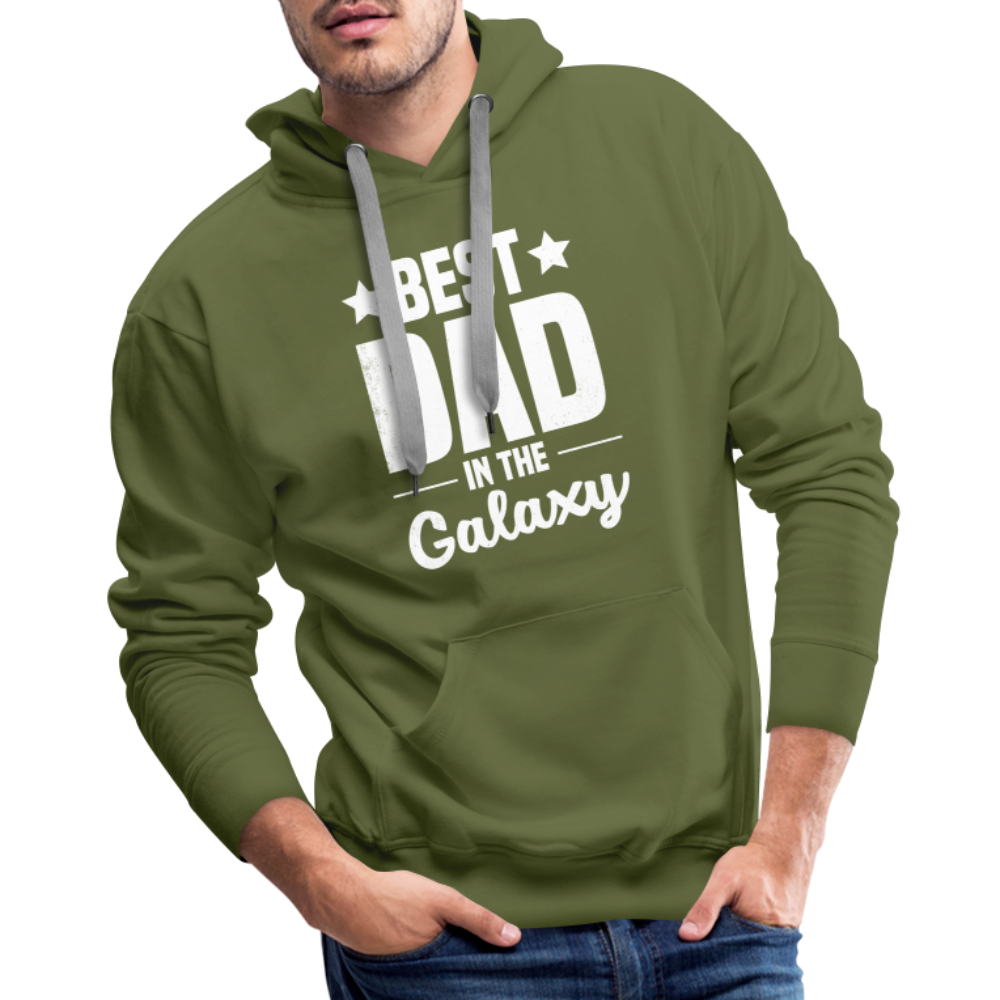 Best Dad in the Galaxy Men’s Premium Hoodie - olive green
