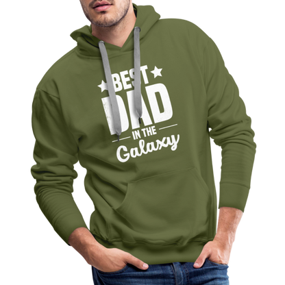 Best Dad in the Galaxy Men’s Premium Hoodie - olive green