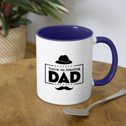 You're An Amazing Dad Coffee Mug - white/cobalt blue