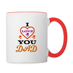 I Love You Dad Coffee Mug - white/red