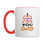 I Love You Dad Coffee Mug - white/red