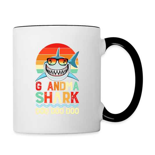 Grandma Shark Doo Doo Doo Coffee Mug - white/black