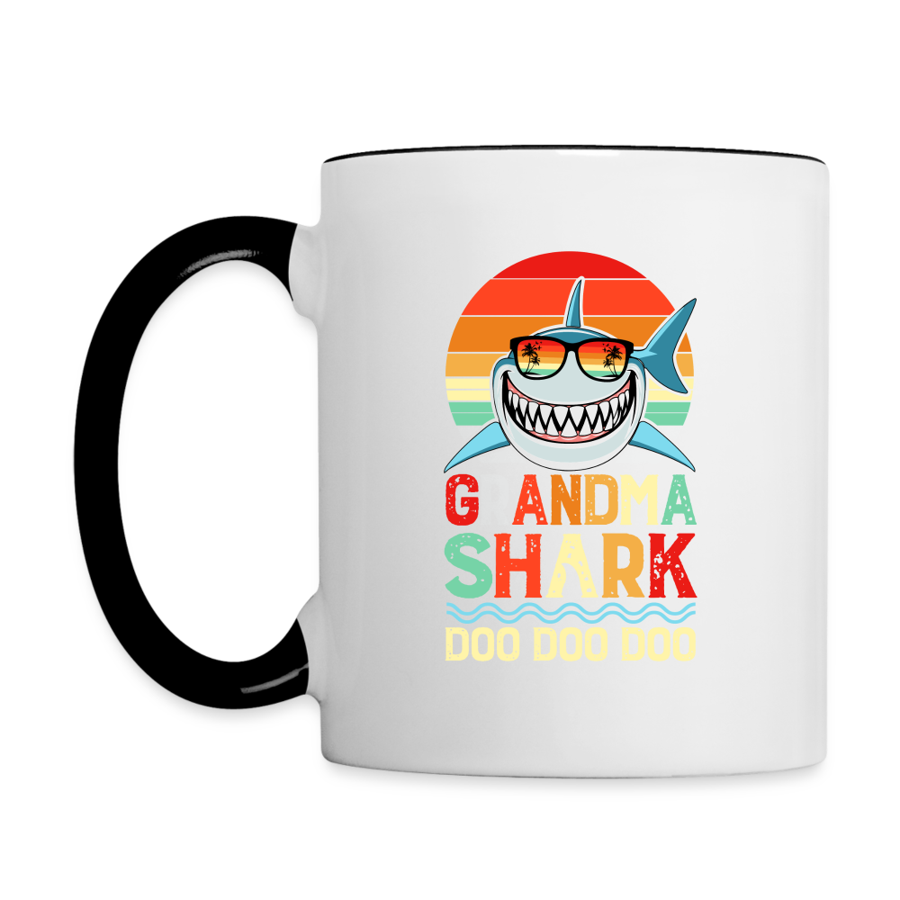 Grandma Shark Doo Doo Doo Coffee Mug - white/black