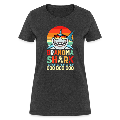 Grandma Shark Doo Doo Doo Women's T-Shirt - heather black