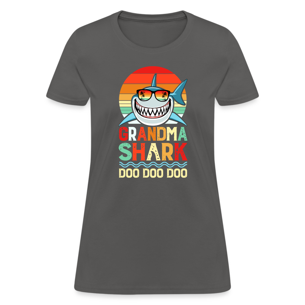 Grandma Shark Doo Doo Doo Women's T-Shirt - charcoal