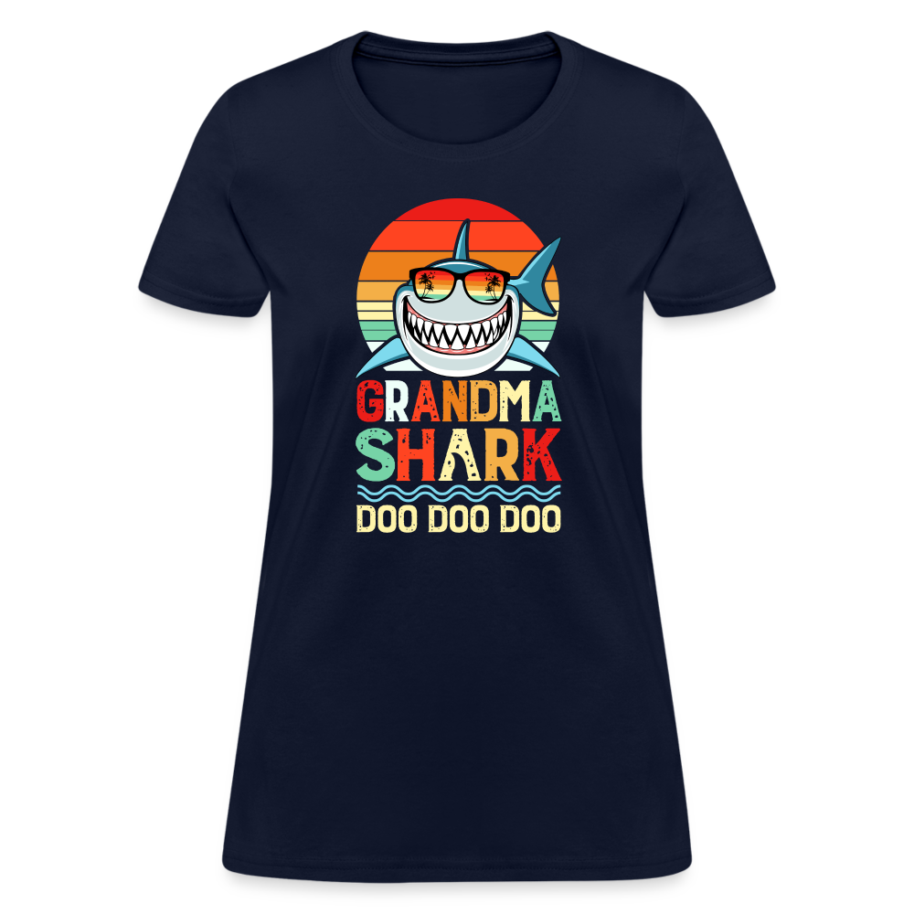 Grandma Shark Doo Doo Doo Women's T-Shirt - navy