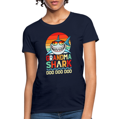 Grandma Shark Doo Doo Doo Women's T-Shirt - navy