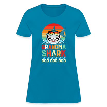 Grandma Shark Doo Doo Doo Women's T-Shirt - turquoise