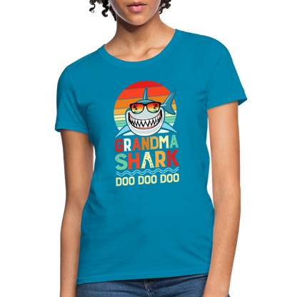 Grandma Shark Doo Doo Doo Women's T-Shirt - turquoise