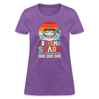 Grandma Shark Doo Doo Doo Women's T-Shirt - purple heather