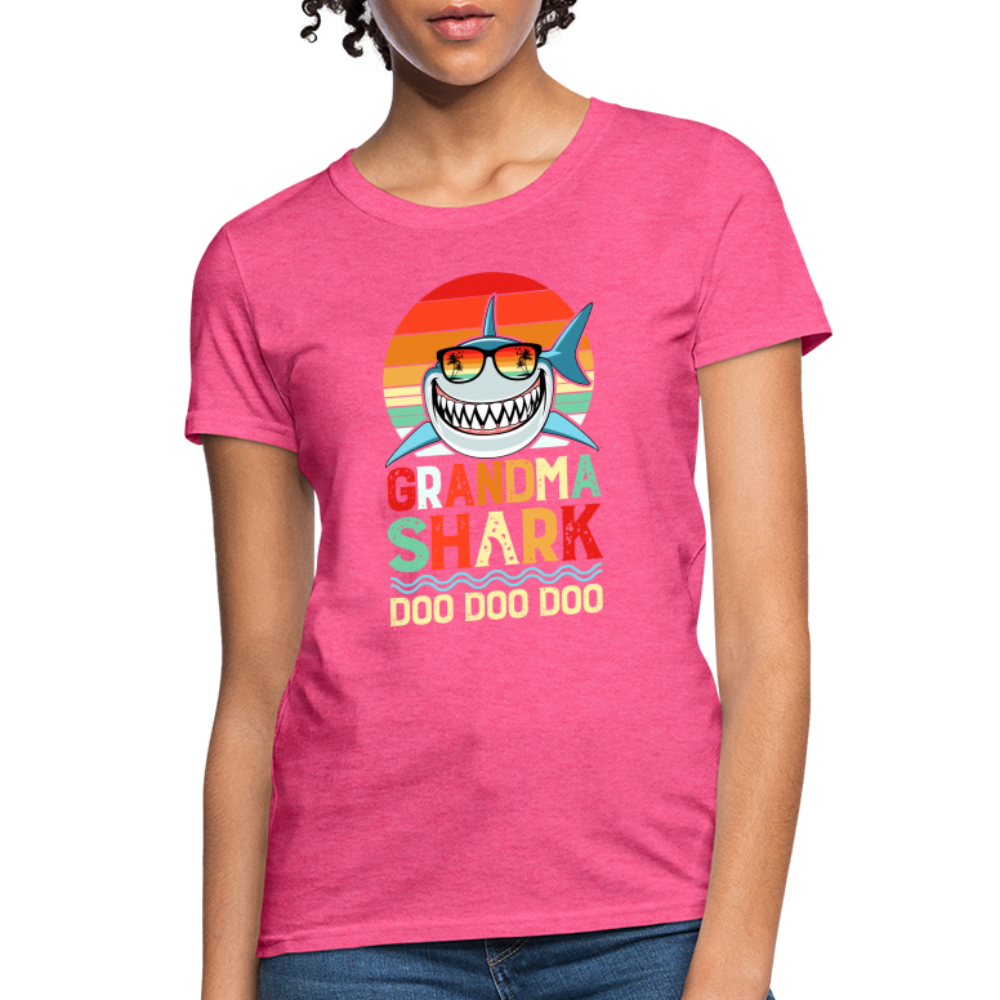 Grandma Shark Doo Doo Doo Women's T-Shirt - heather pink
