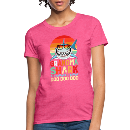 Grandma Shark Doo Doo Doo Women's T-Shirt - heather pink