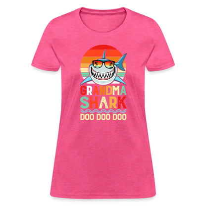 Grandma Shark Doo Doo Doo Women's T-Shirt - heather pink