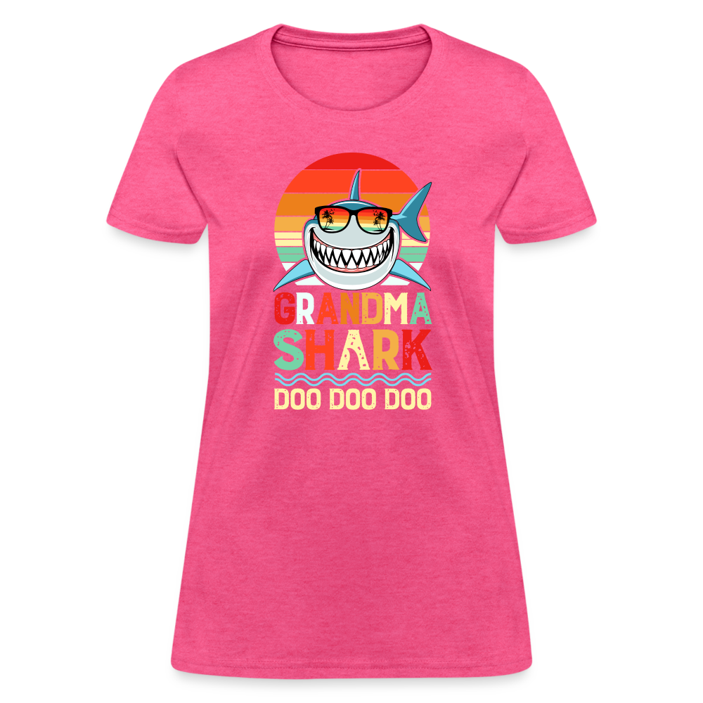 Grandma Shark Doo Doo Doo Women's T-Shirt - heather pink