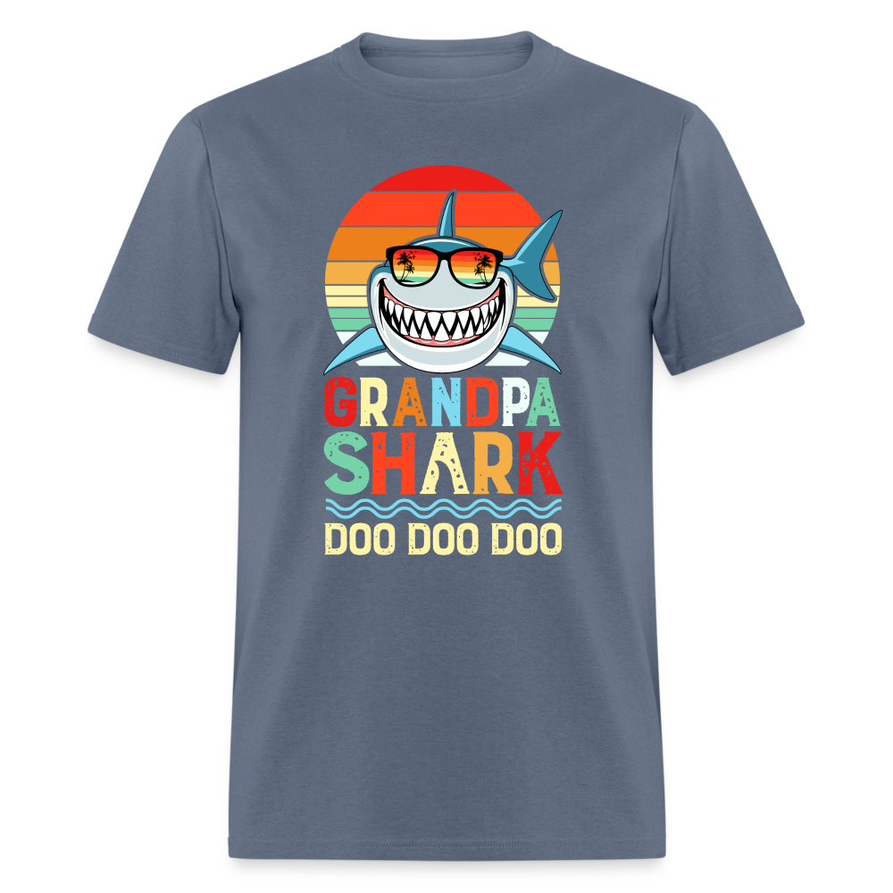 Grandpa Shark Doo Doo Doo T-Shirt - denim