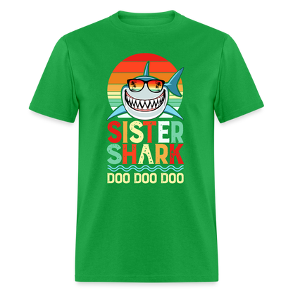 Sister Shark Doo Doo Doo T-Shirt - bright green