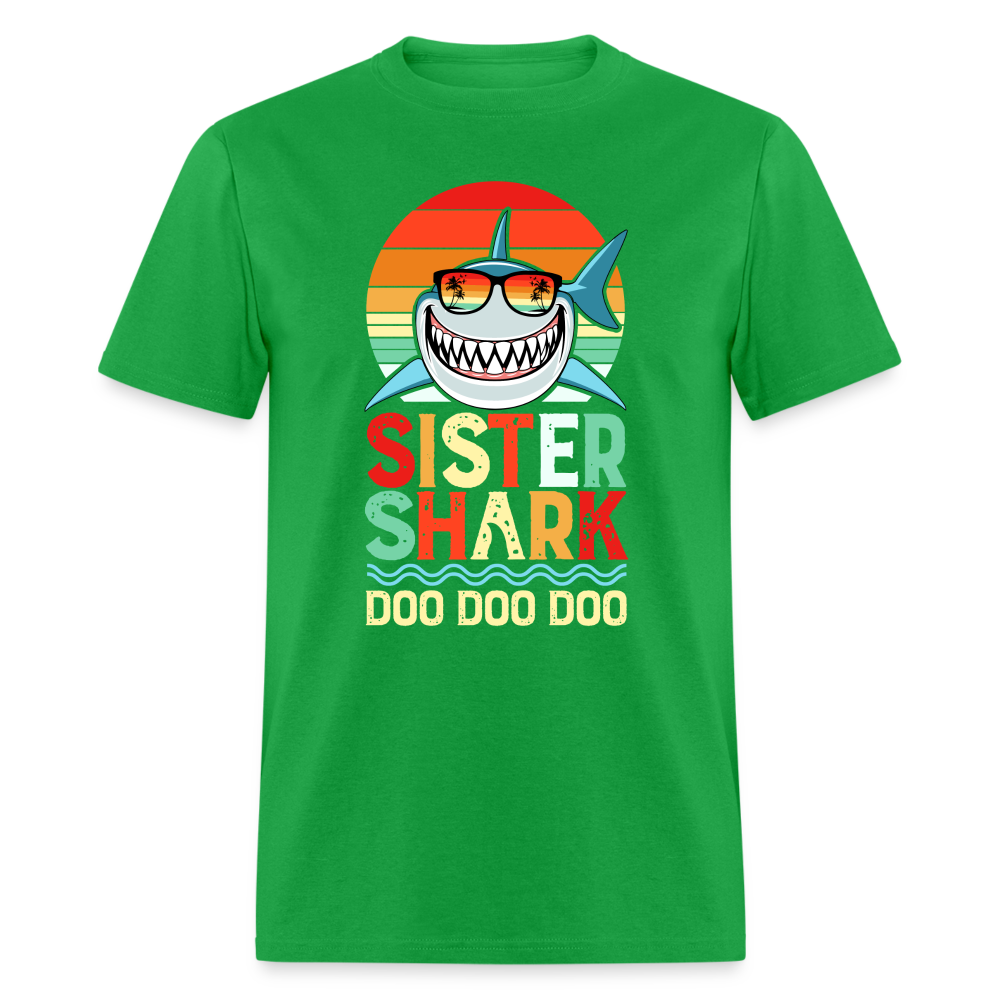 Sister Shark Doo Doo Doo T-Shirt - bright green