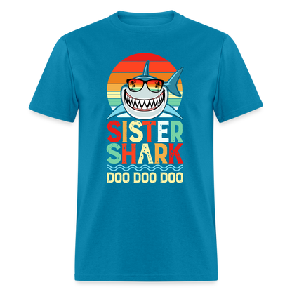 Sister Shark Doo Doo Doo T-Shirt - turquoise