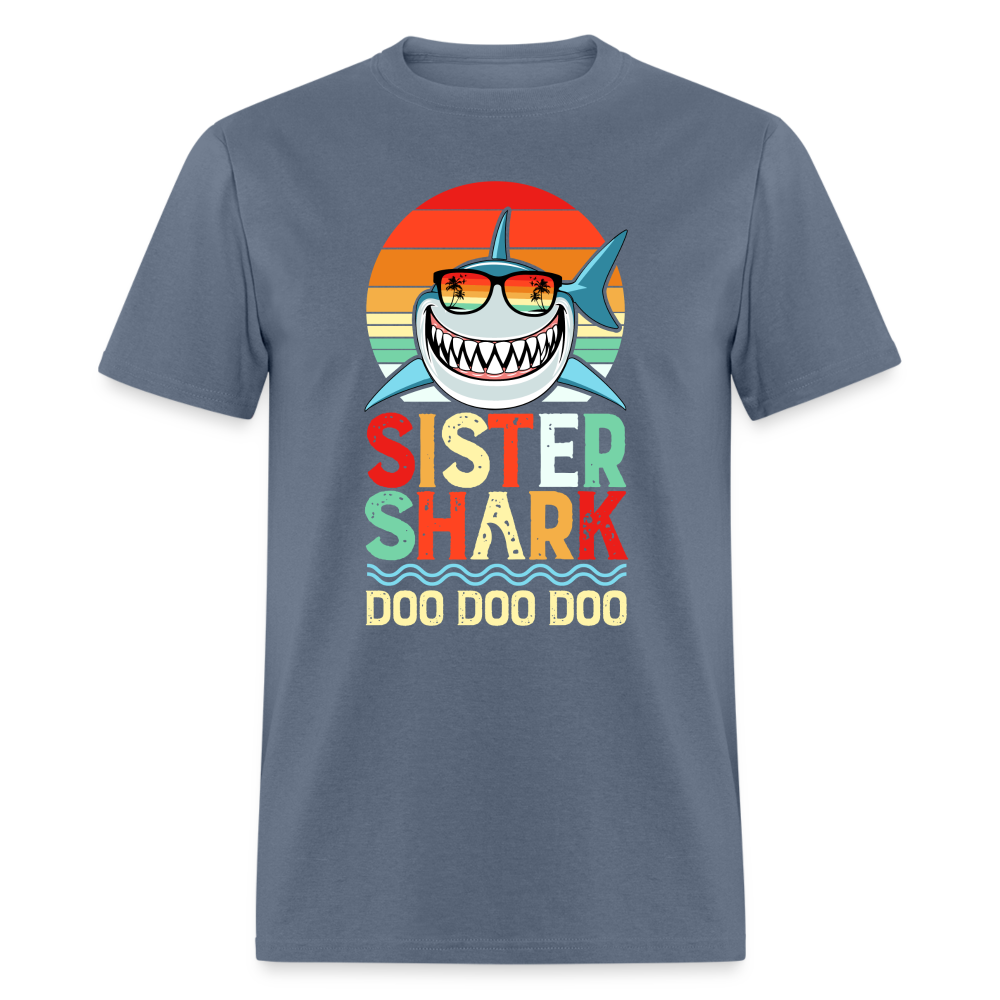 Sister Shark Doo Doo Doo T-Shirt - denim